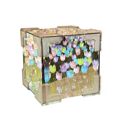 Tulip cube mirror lamp