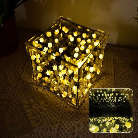 Tulip cube mirror lamp