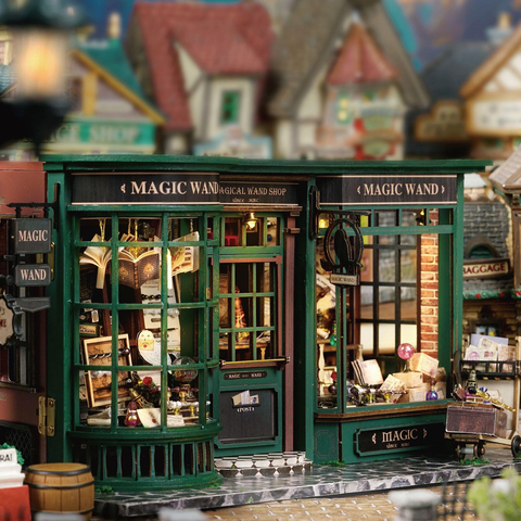 DIY House F-032 Magic Full House European Retro Style Dark GreenHandmade Magic Elements