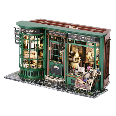 DIY House F-032 Magic Full House European Retro Style Dark GreenHandmade Magic Elements