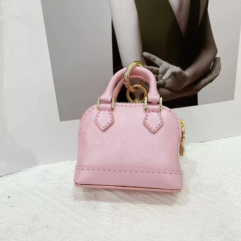 Real leather shell mini bag