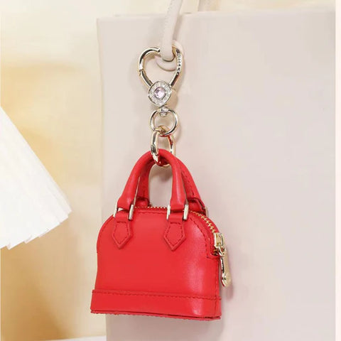 Real leather shell mini bag