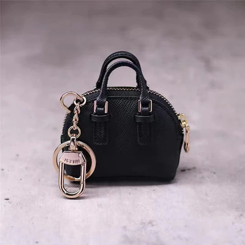 Real leather shell mini bag