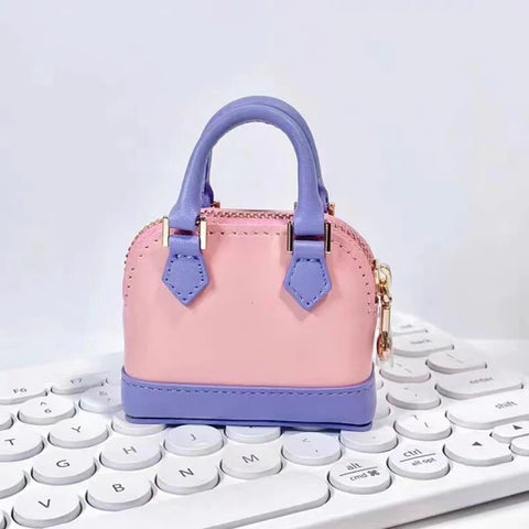 Real leather shell mini bag