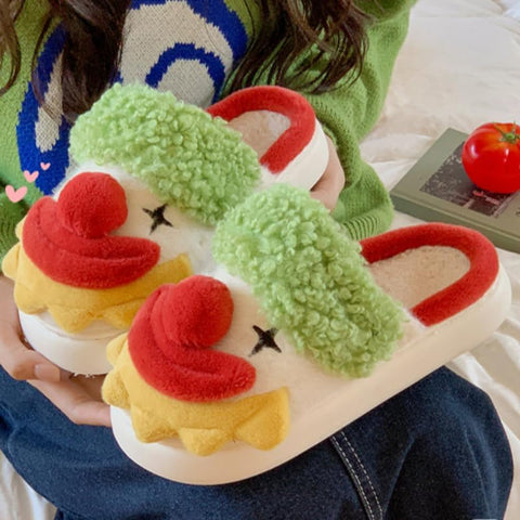Clown Cotton Slippers Christmas Halloween Autumn Winter Indoor Home Cute Warm Clown Slippers