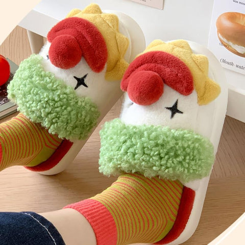 Clown Cotton Slippers Christmas Halloween Autumn Winter Indoor Home Cute Warm Clown Slippers