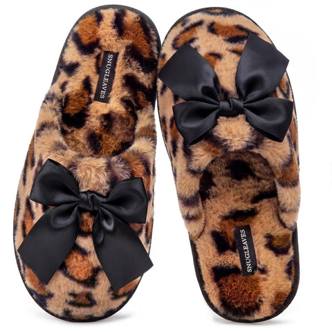 Women's Fuzzy Scuff Slippers Memory Foam Non-slip House Shoes | Indoor,faux fur,cute,lightweight,cozy,machine-washable,home,bedroom