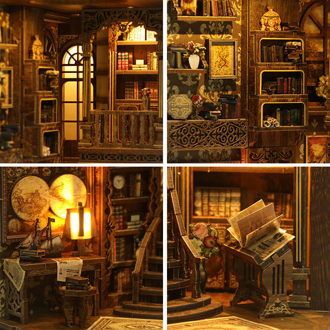 Booknook handmade DIY booklet ancient book collection room assembly model 3D three-dimensional booklet