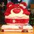 Strawberry Bear Dual-use Pillow Blanket, Winnie the Pooh and Stitch Cushion Blanket, Cake Birthday Gift