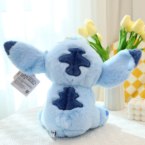 Plush Stitch with Flowers on Head Cute Soft Plushy Toys