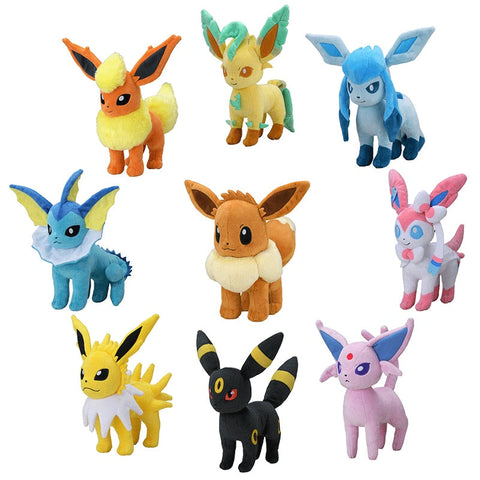 Pokemon Plush Toys 15-20CM Kawaii Eevee Eeveelution Sylveon Flareon Jolteon Umbreon Vaporeon Dolls Toy Kids Xmas Birthday Gift